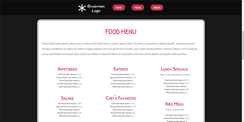 Food Menu Listing Image